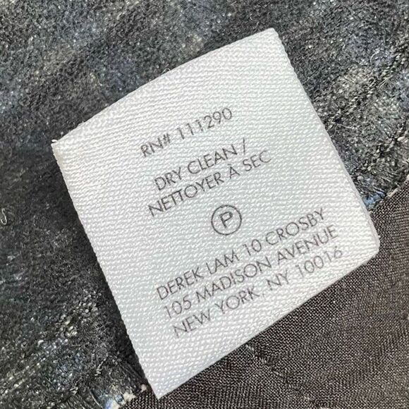 DEREK LAM 10 Crosby Pants Womens 0 Gingham Flare Trousers Blue Mid Rise Crop - Picture 9 of 10